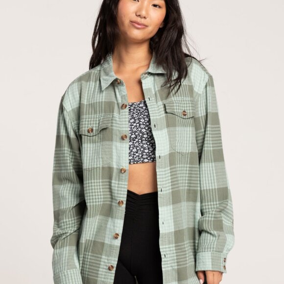 New ROXY flannel Womens large - Picture 1 of 5